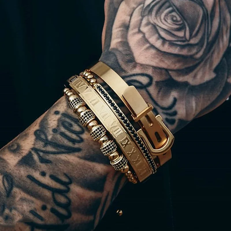 Kit de Pulseras Luxury- Rey Arturo (4 Piezas)