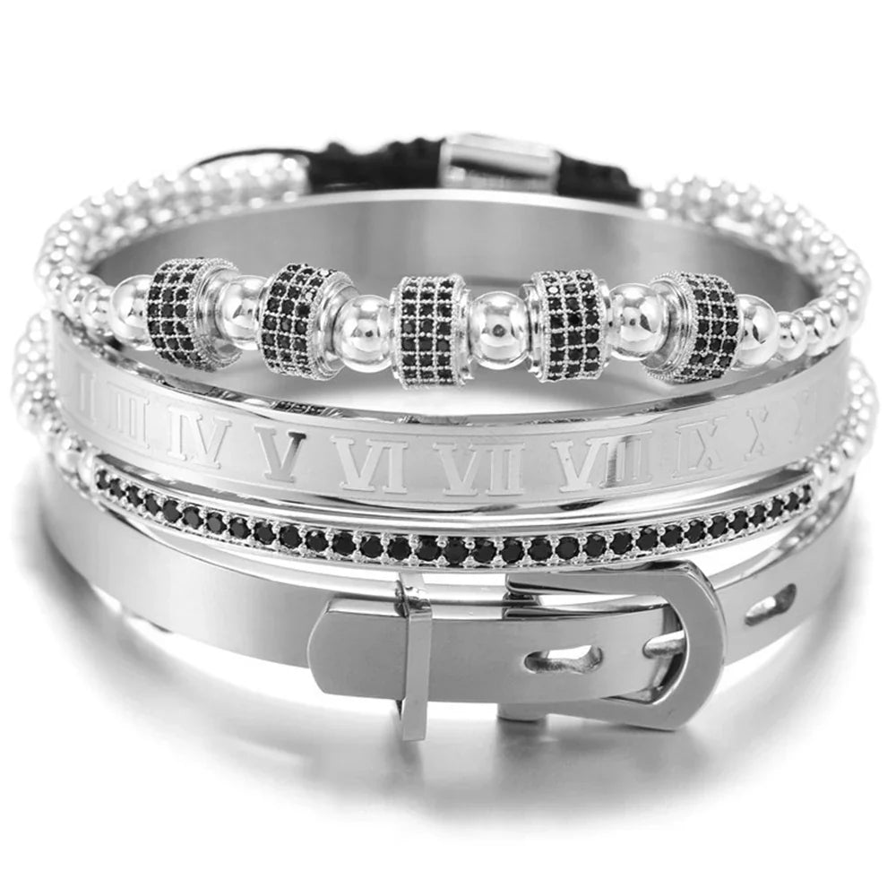 Kit de Pulseras Luxury- Rey Arturo (4 Piezas)