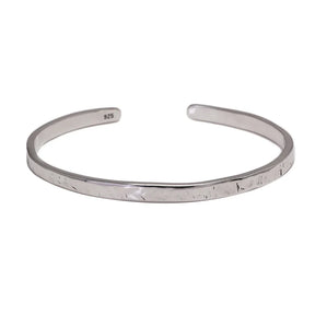 PULSERA MARTILLADA ARTESANAL - PLATA 925 (Ajustable)
