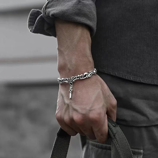 Pulsera Vintage - Cruz (Ajustable)