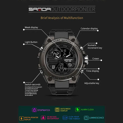 Reloj Militar Impermeable SANDA