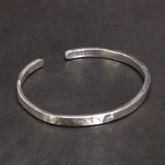 PULSERA MARTILLADA ARTESANAL - PLATA 925 (Ajustable)