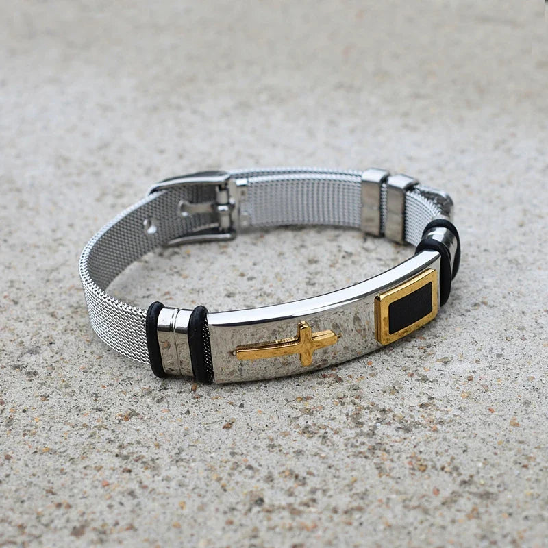 PULSERA CRUCIFIJO (Ajustable)