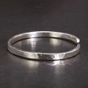 PULSERA MARTILLADA ARTESANAL - PLATA 925 (Ajustable)